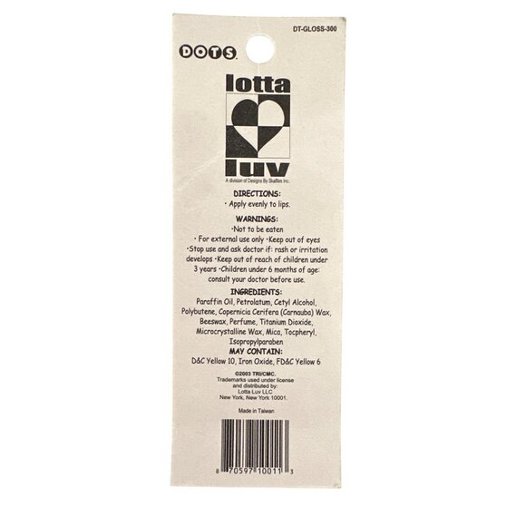 2003 Lotta Luv DOTS Rave N Blackberry & Striking Strawberry Lip Gloss Balm RARE! - Picture 4 of 4